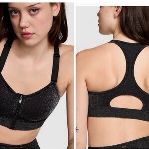 Pink by Victoria's Secret- Black Sparkle Sports Bra